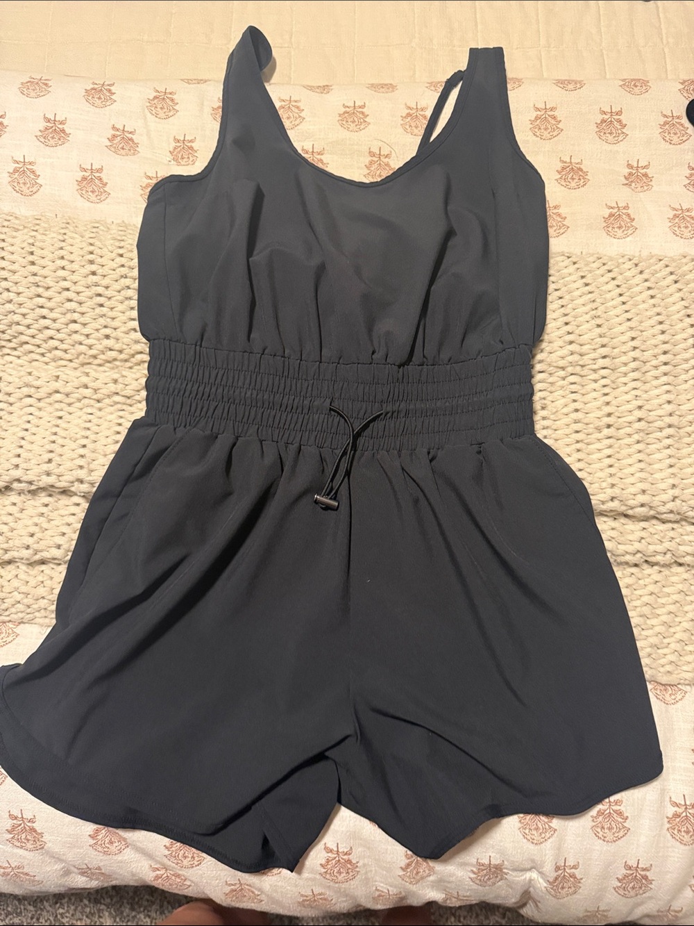 Abercrombie & Fitch women’s black Tank Romper with Smocked Waist size Small